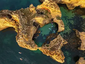 Straight Down Prints: Portugal, Algarve, Lagos, Ponta da Piedade