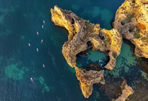Straight Down Prints: Portugal, Algarve, Lagos, Ponta da Piedade