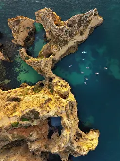 Straight Down Prints: Portugal, Algarve, Lagos, Ponta da Piedade