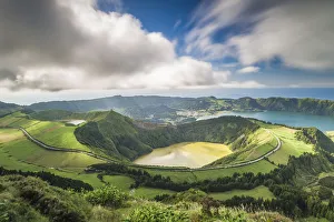 Volcanism Prints: Portugal, Azores archipelago, Sao Miguel island, Sete Cidades, Boca do Inferno viewpoint