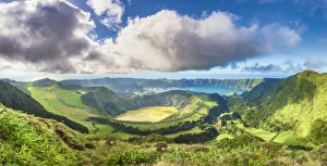 Portugal, Azores archipelago, Sao Miguel island, Sete Cidades, Boca do Inferno viewpoint