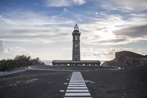 Portugal, Azores, Faial Island, Capelinhos, Capelinhos Volcanic Eruption Site, lighthouse