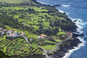 Faial Prints: Portugal, Azores, Faial Island, Baia de Ribeira of Porto da Faja