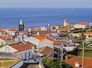 Acores Gallery: Portugal, Azores, Graciosa, Santa Cruz da Graciosa, Elevated view of the town