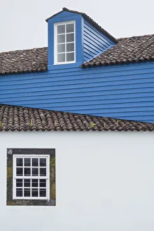 Images Dated 31st October 2017: Portugal, Azores, Pico Island, Lajes do Pico, harborfront house detail