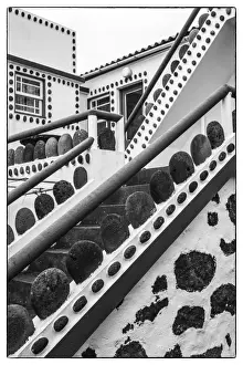 Pico Island Prints: Portugal, Azores, Pico Island, Lajido, stone house