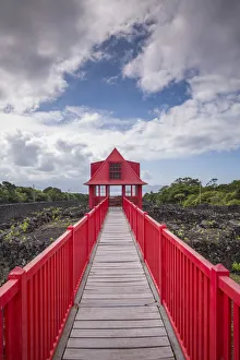 Portugal, Azores, Pico Island, Madalena, Wine Museum, vineyard promenade