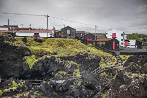 Portugal, Azores, Pico Island, Porto Cachorro, old fishing community set in volcanic rock