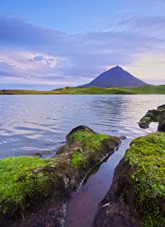 Macaronesia Prints: Portugal, Azores, Pico, Sao Roque, Lagoa do Capitao and Pico Mountain