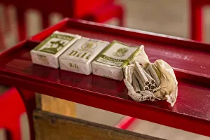 Factory Prints: Portugal, Azores, Sao Miguel Island, Maia, Tobacco Museum in old tobacco factory