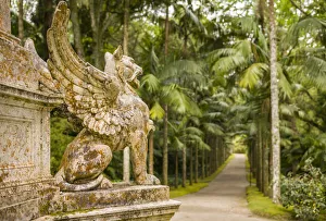 Sao Miguel Prints: Portugal, Azores, Sao Miguel Island, Furnas, Terra Nostra Garden, Monumento do Vicondes