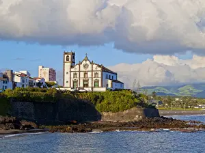 Macaronesia Prints: Portugal, Azores, Sao Miguel, municipality of Ponta Delgada, Sao Roque, a view towards