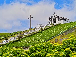 Images Dated 20th January 2016: Portugal, Azores, Sao Miguel, Vila Franca do Campo, The Little Chapel of Nossa Senhora