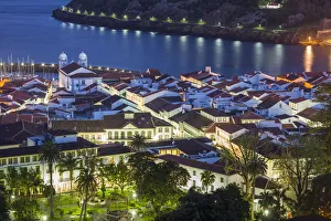 Images Dated 31st October 2017: Portugal, Azores, Terceira Island, Angra do Heroismo with Igreja da Misericordia church