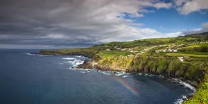Portugal, Azores, Terceira Island, Quatro Ribeiras of Baia das Quatro Ribeiras bay