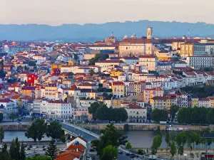 Images Dated 8th May 2014: Portugal, Coimbra, Overview at dusk(MR)