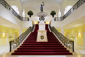 Atrium Prints: Portugal, Douro Litoral, Porto. The lobby of the Five Star Yeatman Hotel, part of