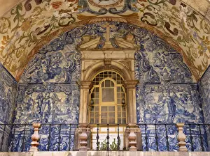City Gate Prints: Portugal, Estramadura, Obidos, Azulejo on Obidos city gate