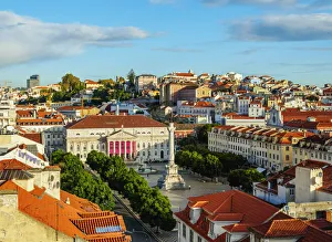 Images Dated 19th January 2017: Portugal, Lisbon, Elevated view of the Pedro IV Square