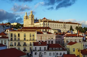 Images Dated 19th January 2017: Portugal, Lisbon, Miradouro das Portas do Sol, View towards the Monastery of Sao Vicente