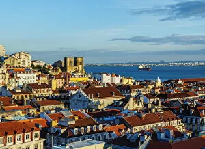 Images Dated 19th January 2017: Portugal, Lisbon, Miradouro de Santa Justa, View towards the Cathedral Se
