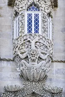 Bay Window Prints: Portugal, Lisbon, Sintra, Park and National Palace of Pena, Bay window