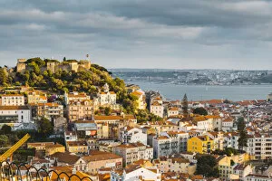 Images Dated 19th July 2018: Portugal, Lisbon. Skyline and Sao Jorge castle