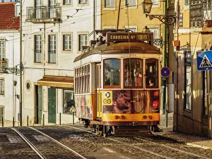 Images Dated 19th January 2017: Portugal, Lisbon, Tram number 28 in Alfama