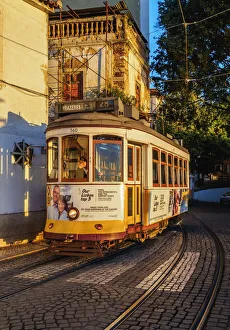 Portugal, Lisbon, Tram number 28 in Alfama