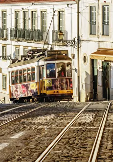 Images Dated 19th January 2017: Portugal, Lisbon, Tram number 28 in Alfama