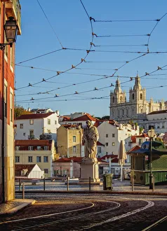 Portugal, Lisbon, View towards the Monastery of Sao Vicente de Fora