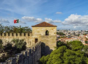 Portugal, Lisbon, View of the Sao Jorge Castle