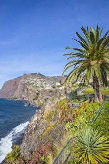 Portugal, Madeira, Funchal, Camara de Lobos, looking towards the cliffs of Cabo Girao
