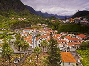 Sao Vicente Prints: Portugal, Madeira, Sao Vicente, Elevated view of the Old Town