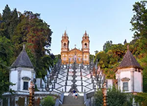 Images Dated 8th May 2014: Portugal, Minho province, Braga, Bom Jesus do Monte at dusk