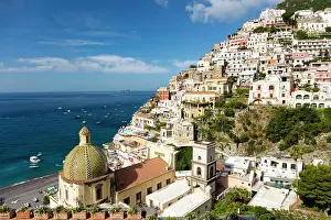 Positano Prints: Positano, Amalfi Coast, Salerno Province, Campania, Italy