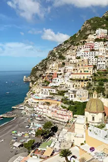 Positano Prints: Positano, Amalfi Coast, Salerno Province, Campania, Italy