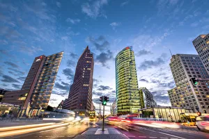Potsdamer Platz at night, Berlin, Germany