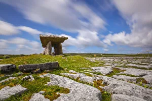 Neolithic Prints: Poulnabrone Dolmen portal stone, Burren, Clare, Ireland, Northern Europe