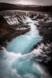 Bruarfoss Prints: The powder blue waters of Bruarfoss, Bruar River, Iceland