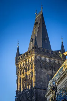 Images Dated 12th December 2013: Powder Tower, Old Town, Prague, Czech Republic