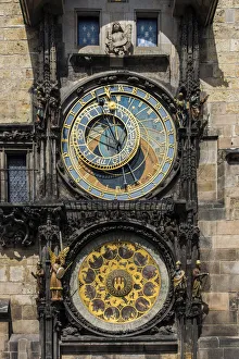 Prague astronomical clock, Prague, Bohemia, Czech Republic