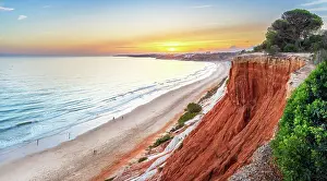 Lagos Prints: Praia da Falesia, Falesia Beach Faro District Algarve, Portugal