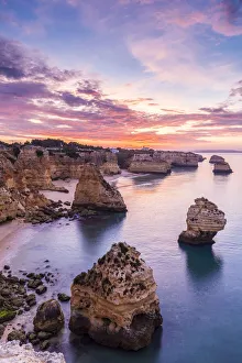 Praia da Marinha beach in Caramujeira Lagoa, Faro, Algarve, Portugal
