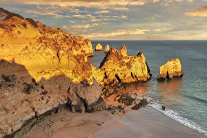Baden Prints: Praia dos Tres Irmaos at sunset, Alvor, Algarve, Portugal