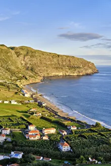 Praia Formosa, one of the best sandy beaches in the Azores islands