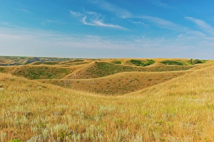 Grassland Prints: Prairie landscape of rolling hills and coulees, Iron Springs, Alberta, Canada