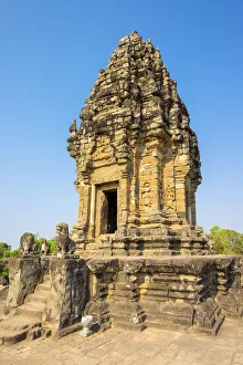 Siem Reap Province Prints: Prasat Bakong temple ruins, Roluos, UNESCO World Heritage Site, Siem Reap Province