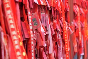 Spiritual Prints: Prayer cards at Chijian Huode Zhenjun Temple at Qianhai Lake, Beijing, China