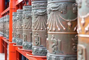 Inside Prints: Prayer wheels at Prince Gong's Mansion at Qianhai Lake, Beijing, China